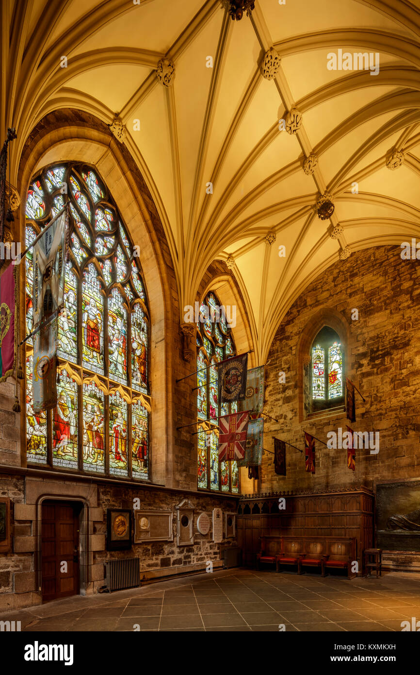 Innenraum von St. Giles Cathedral, Edinburgh, Schottland Stockfoto