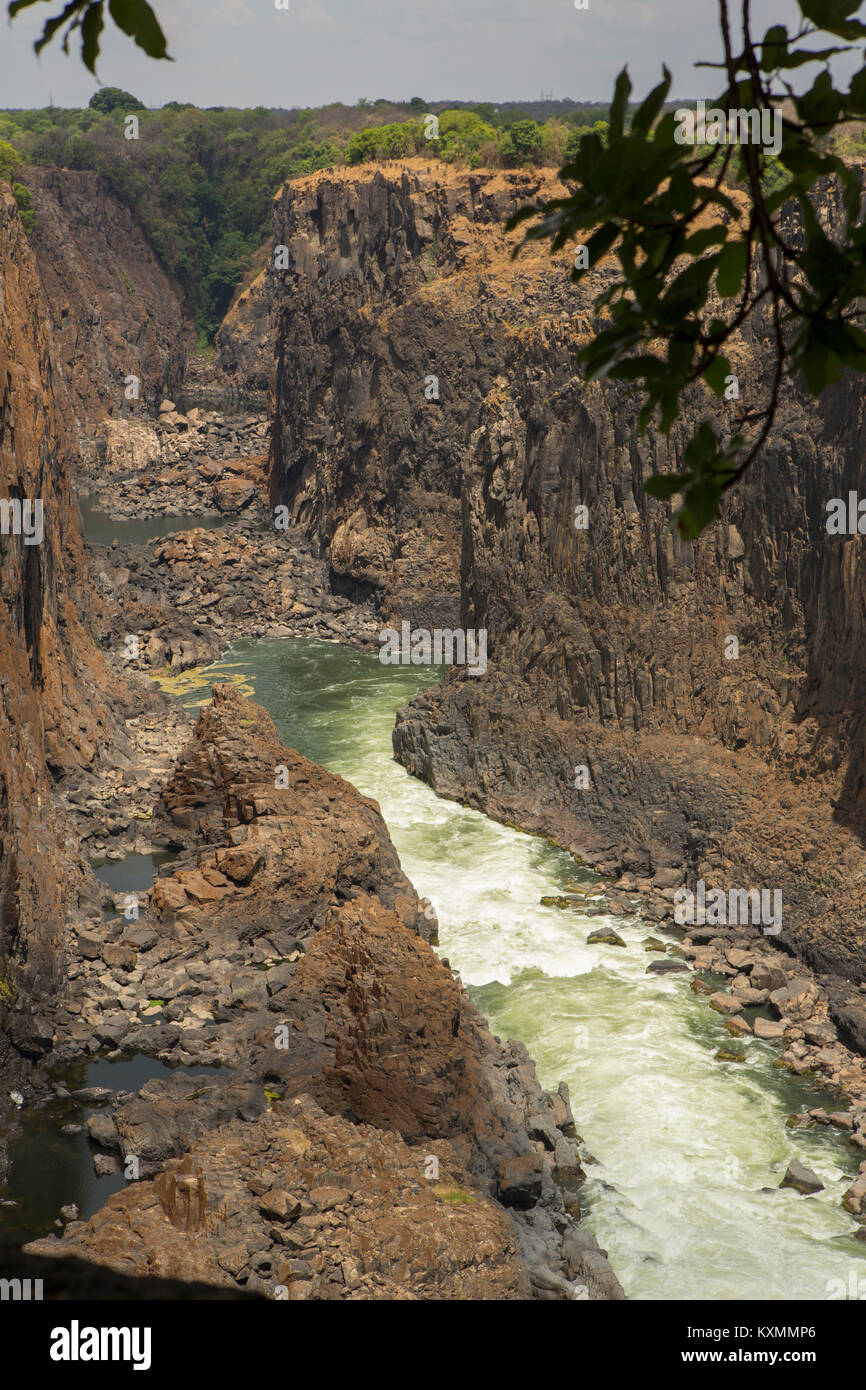Ansicht von River Gorge in Victoria Falls, Simbabwe, Afrika Stockfoto