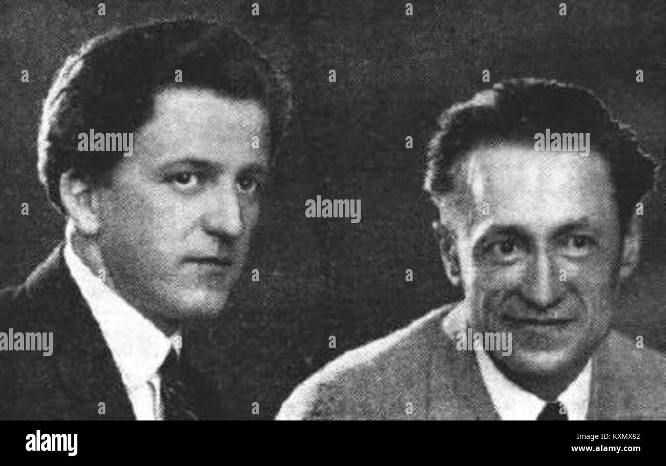 Božidar Jakac und Gregor Perušek waren bedeutende slowenische Künstler, die für ihre Beiträge zur europäischen Kunst des 20. Jahrhunderts, einschließlich Malerei und Druckerei, anerkannt wurden. Stockfoto