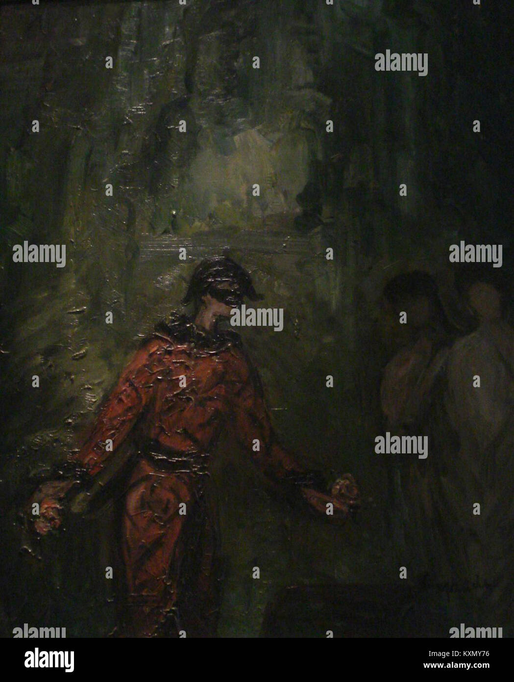 „Bal Masqué“ ist ein Gemälde von Pierre Laprade, das die lebhafte Atmosphäre eines Maskerade-Balls einfängt. Das Kunstwerk spiegelt die soziale und kulturelle Dynamik der Zeit wider. Stockfoto