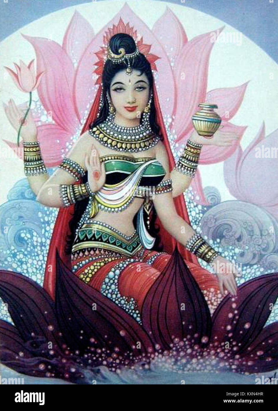 Eine mächtige gottheit in ihrem eigenen Recht, Shri Lakshmi selbst Stockfoto