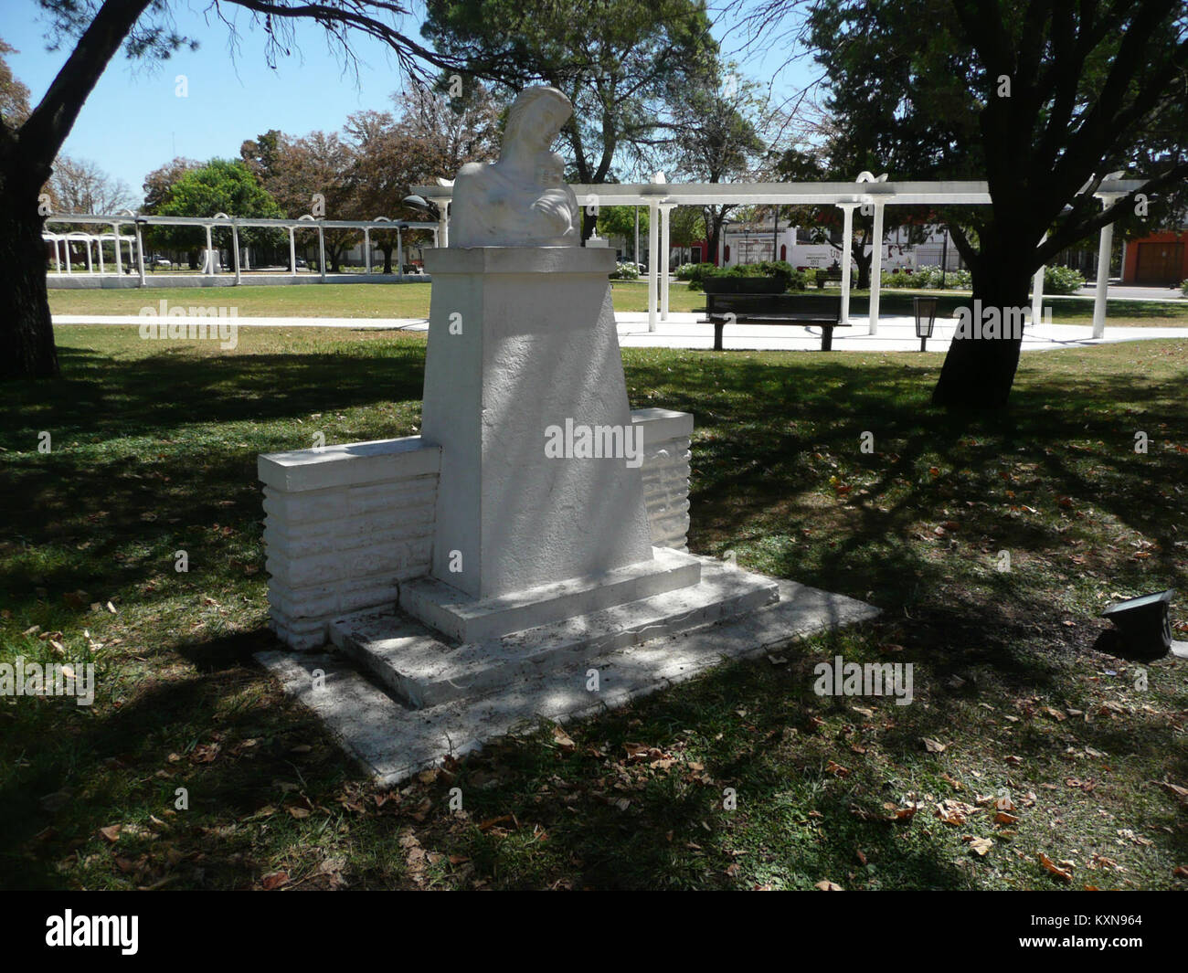 América (Pueblo) - Plaza Central, monumento Madre e hijo (05) Stockfoto