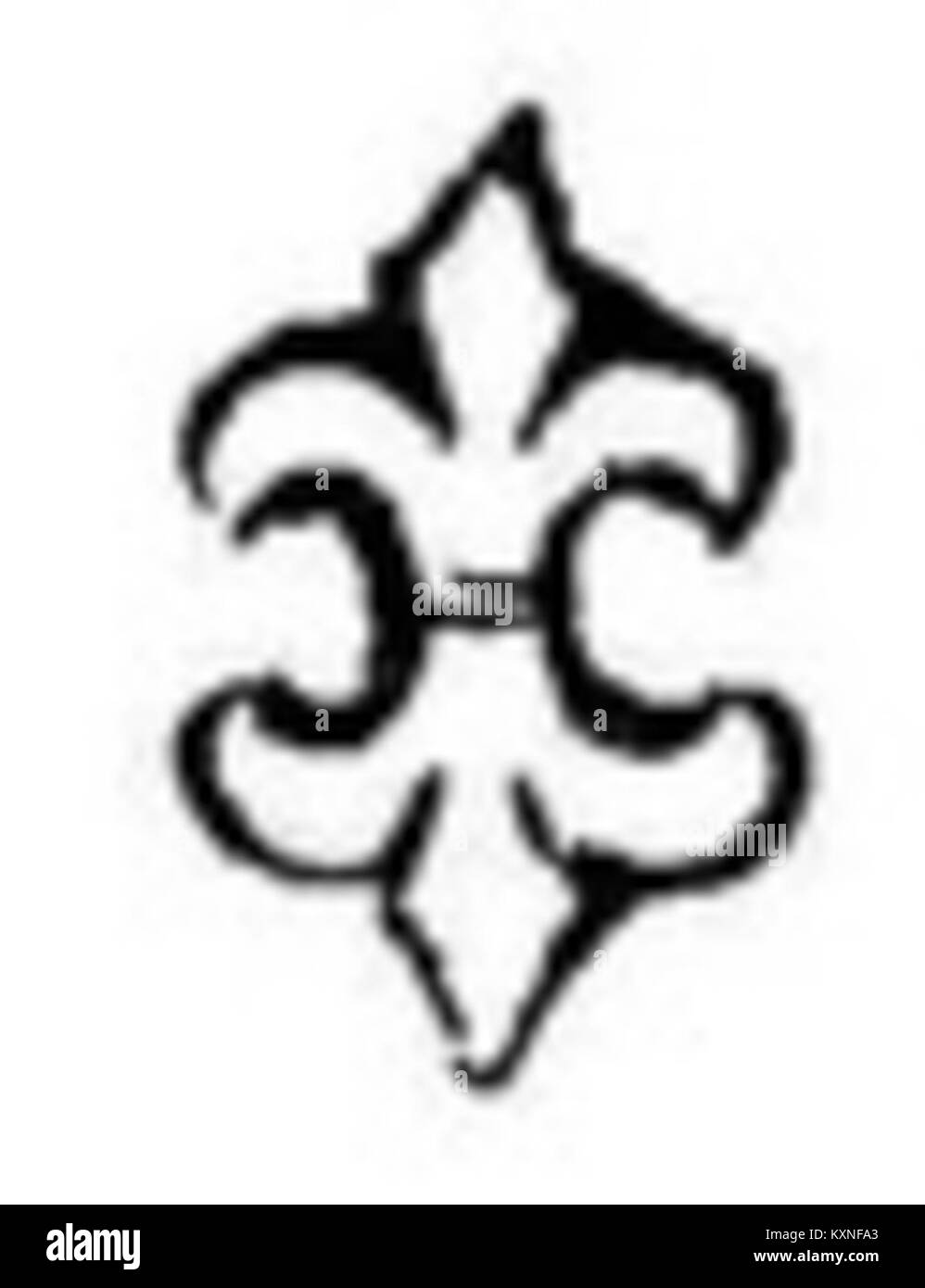 Das Boeheim-Zeichen stellt eine historische Signatur oder ein Emblem dar, die mit einer Person oder Familie verbunden ist und typischerweise in archivalen oder heraldischen Zusammenhängen verwendet wird. Stockfoto