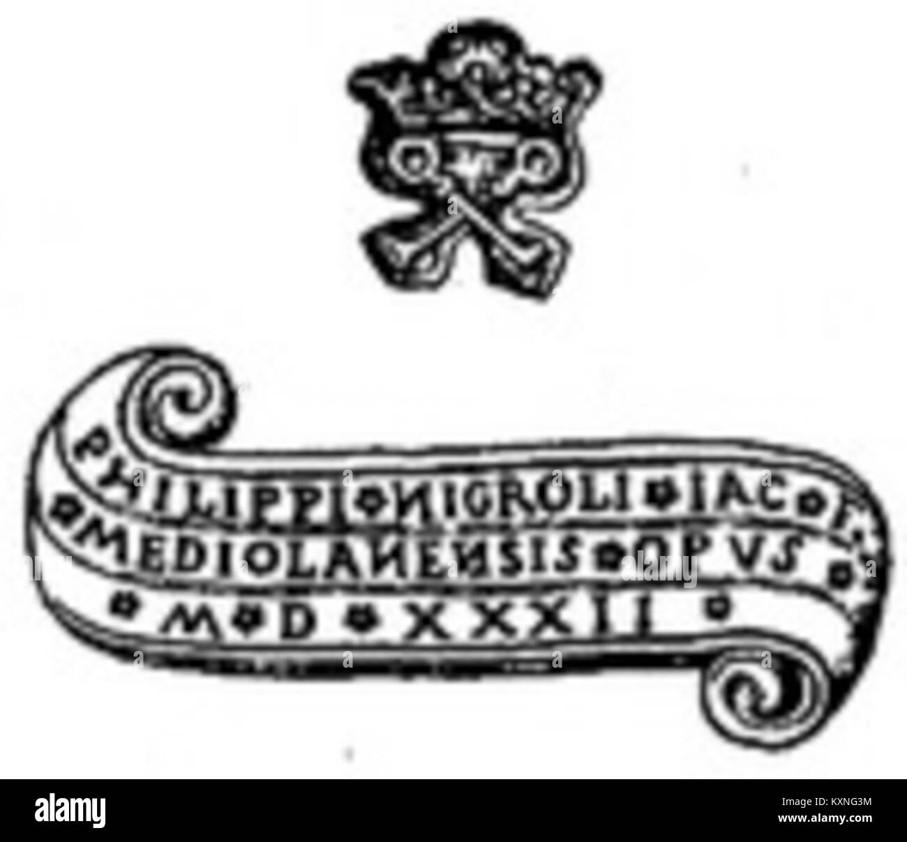 Die Boeheim-Marke (105) ist eine historische Marke, die zur Authentifizierung, Identifikation und Aufzeichnung verwendet wird, mit Emblem und amtlicher Anmeldung. Stockfoto