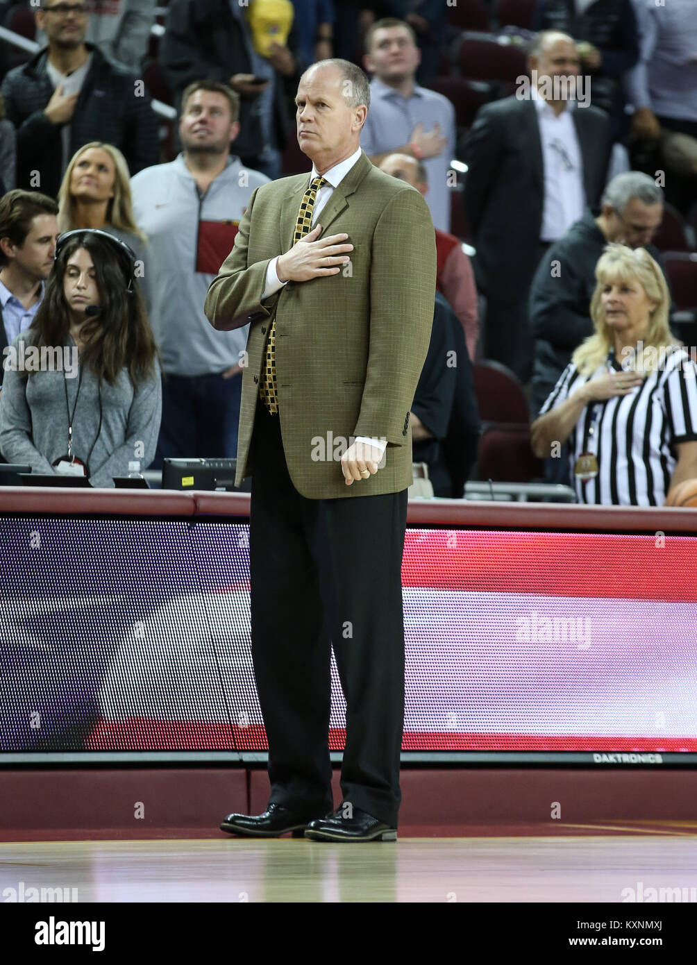 Los Angeles, CA, USA. 10 Jan, 2018. Colorado Buffaloes Tad Boyle während des Colorado Buffaloes vs USC Trojans bei Galen Center am 10. Januar 2018. (Foto durch Jevone Moore/Cal Sport Media) Credit: Csm/Alamy leben Nachrichten Stockfoto