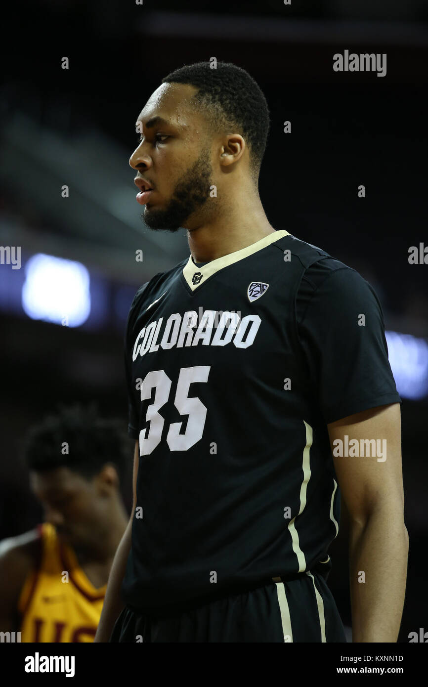 Los Angeles, CA, USA. 10 Jan, 2018. Colorado Buffaloes Vorwärts Dallas Walton (35) Während des Colorado Buffaloes USC Trojans vs bei Galen Center am 10. Januar 2018. (Foto durch Jevone Moore/Cal Sport Media) Credit: Csm/Alamy leben Nachrichten Stockfoto
