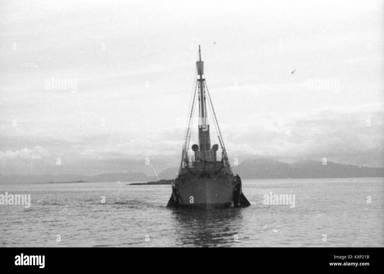 Die Bouvet 3 war ein Walfangschiff, das im frühen 20. Jahrhundert zum Einsatz kam und dessen Design, Deck und Ausrüstung für die Waljagd zeigte. Stockfoto