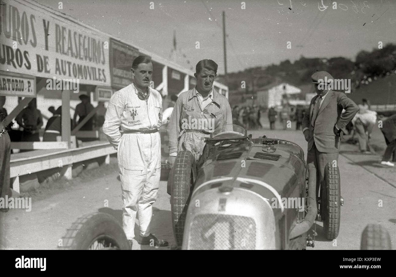 Ein Bild vom Motorsport-Event auf der Rennstrecke von Lasarte, das einen Moment während des Rennens festgehalten hat. Das Foto ist Teil des Car-Kutxa-Archivs. Stockfoto