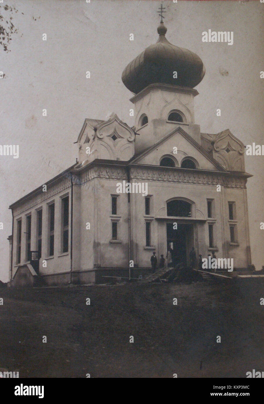 Chudobín-Husův sbor, ein historisches Gebäude aus dem Jahr 1923, dokumentiert religiöses und architektonisches Erbe in seiner Region. Stockfoto