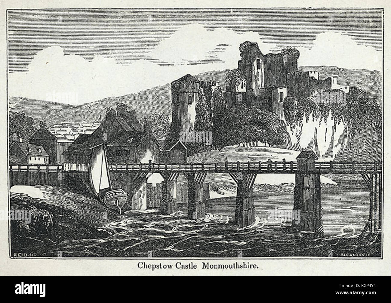 Burg Chepstow, Monmouthshire Stockfoto