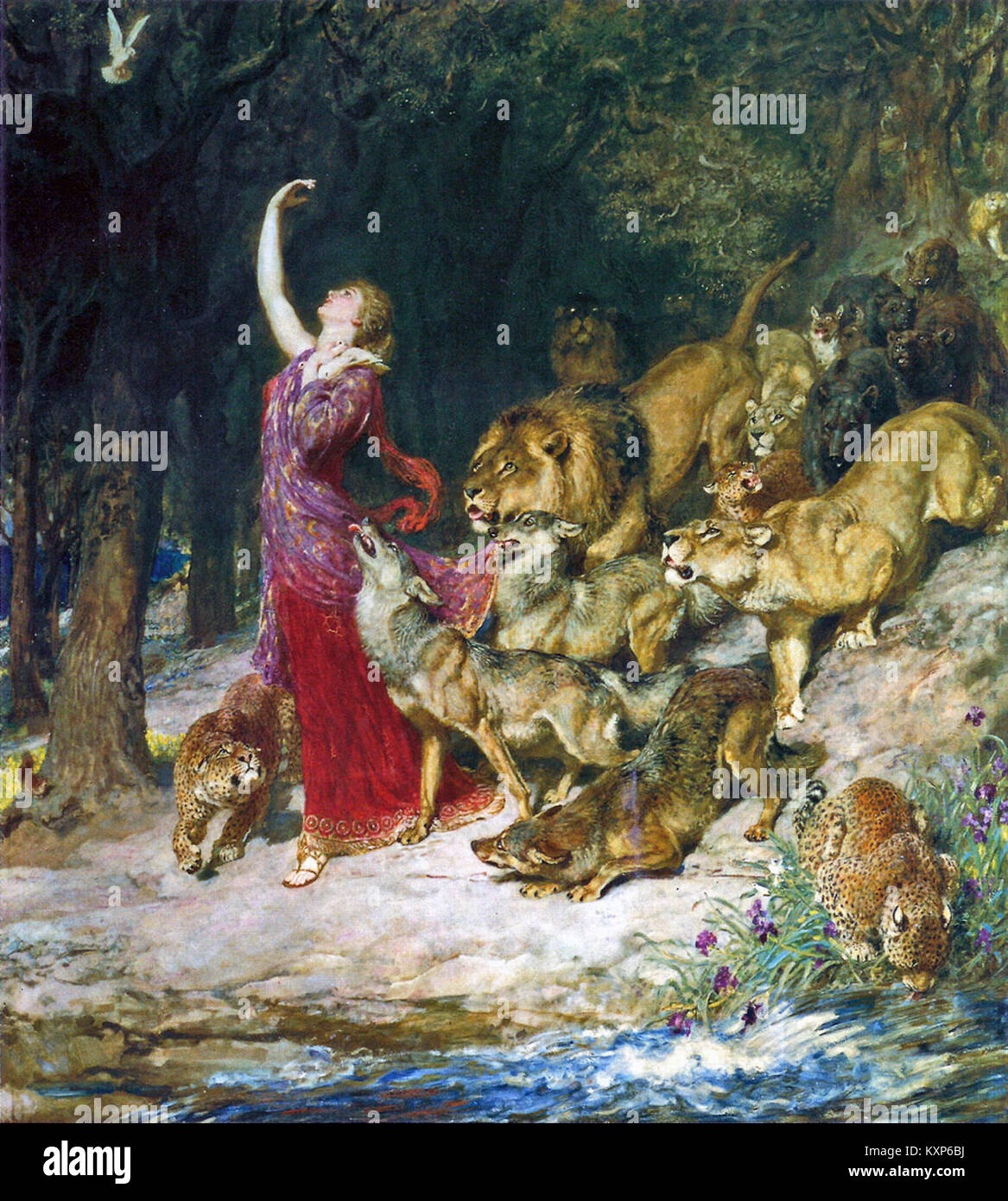 Ein Gemälde des Briten Rivière, das die griechische Göttin Aphrodite darstellt und die klassische Mythologie, romantische Themen und den künstlerischen Stil des späten 19. Jahrhunderts erforscht. Stockfoto