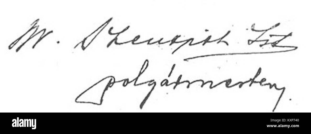 Historisches Dokument oder Foto mit Bezug auf Tapolca, Ungarn, aus dem Jahr 1908, das Einblicke in Ereignisse oder administrative Aktivitäten in der Region zu dieser Zeit bietet. Stockfoto