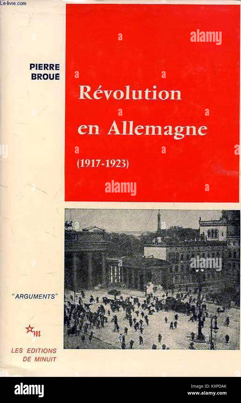 Broué - Révolution en Allemagne, 1917-1923 (Deckel, 1971) Stockfoto