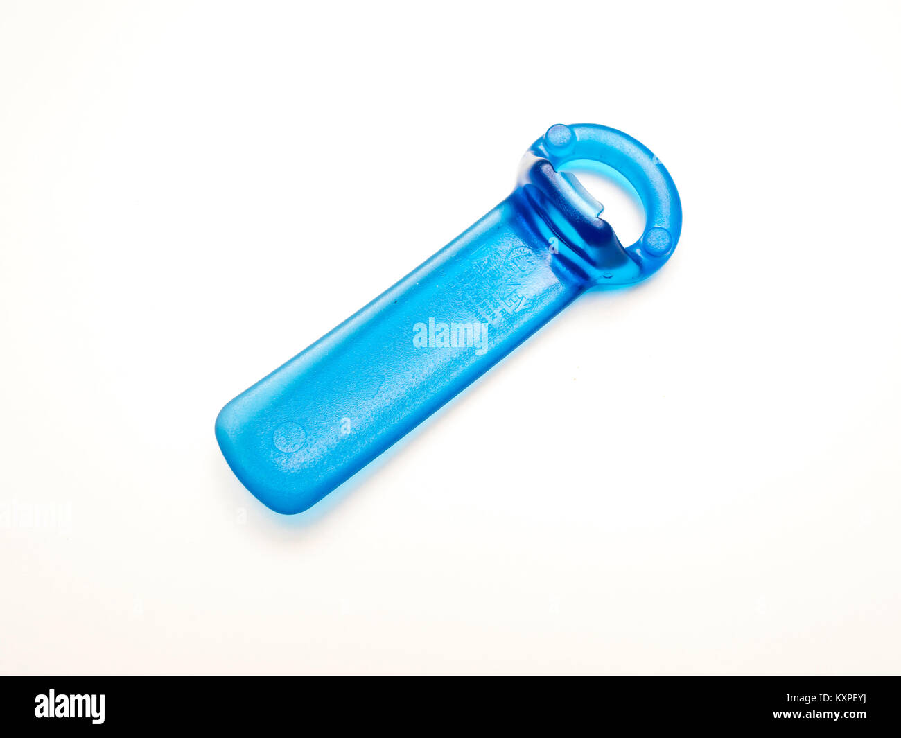 Jar-Taste eine Hand statt Hebel Typ Utensil für die Freigabe des Vakuums in der Schraube oben Gläser oben leicht entfernt werden genutzt Stockfoto