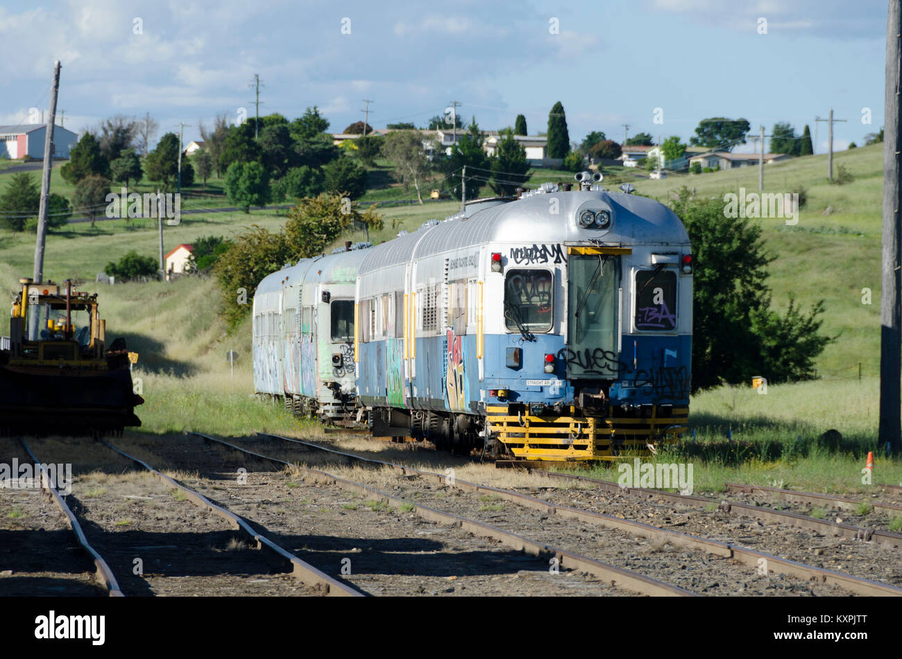 Alte Diesel Multiple Unit, Cooma, New South Wales, Australien Stockfoto