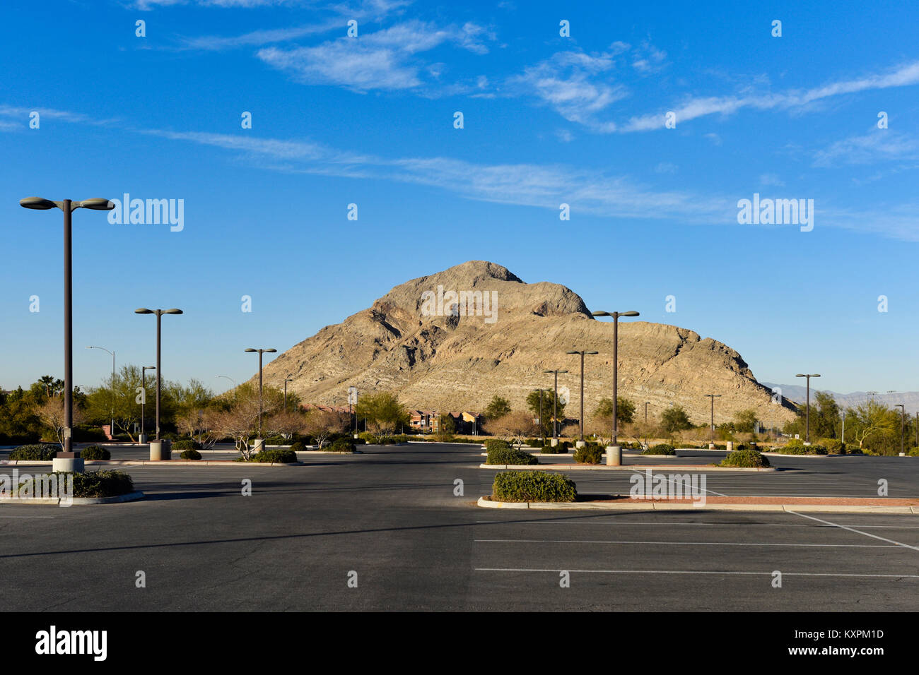Lone Mountain am nordwestlichen Ende von Las Vegas. Stockfoto