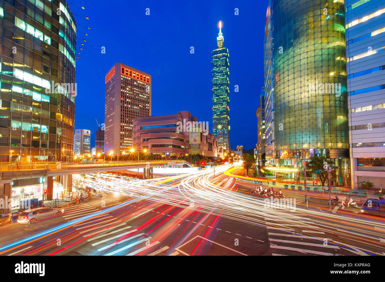 Nacht Szene der Stadt Taipei Stockfoto