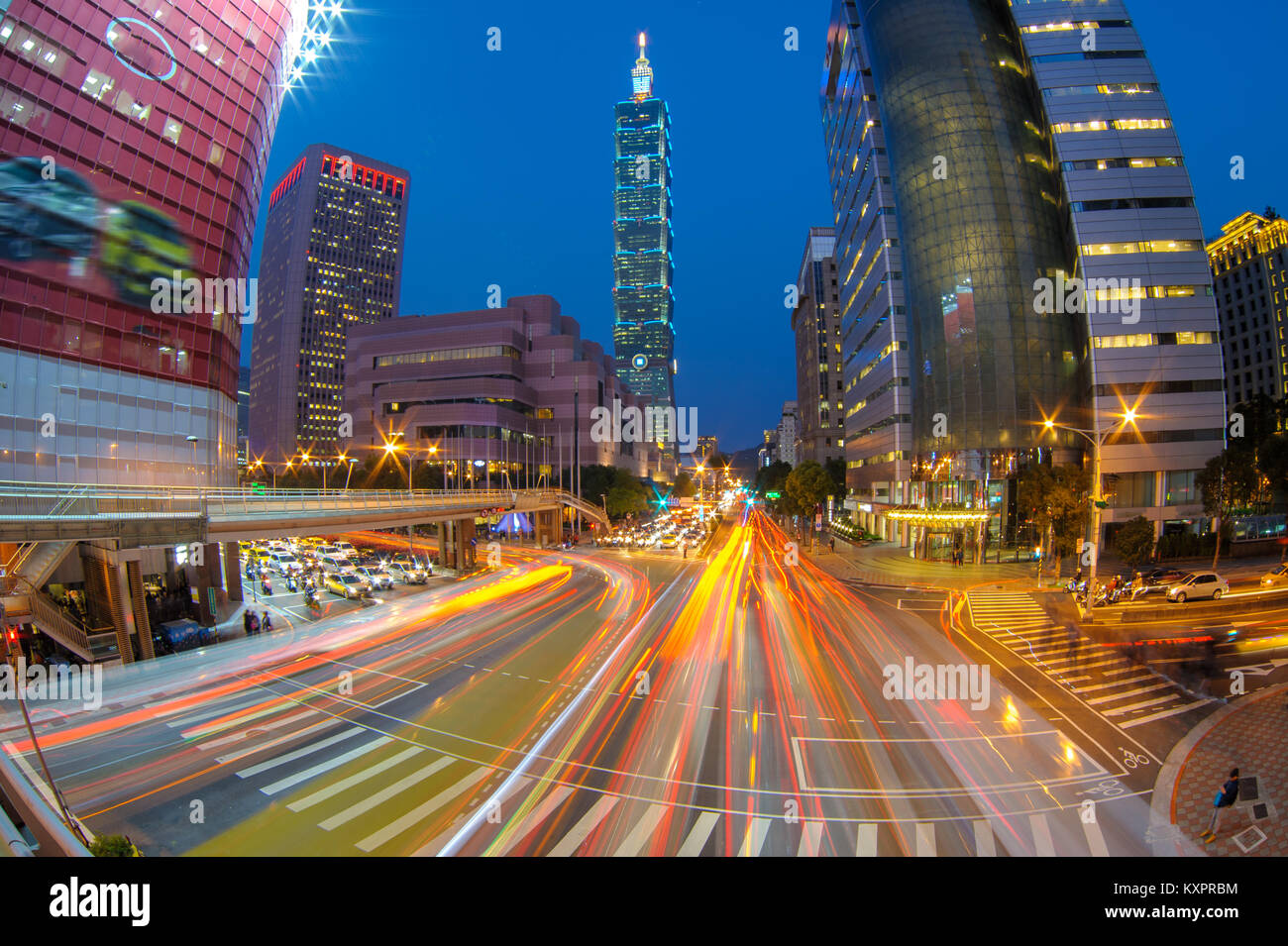 Nacht Szene der Stadt Taipei Stockfoto
