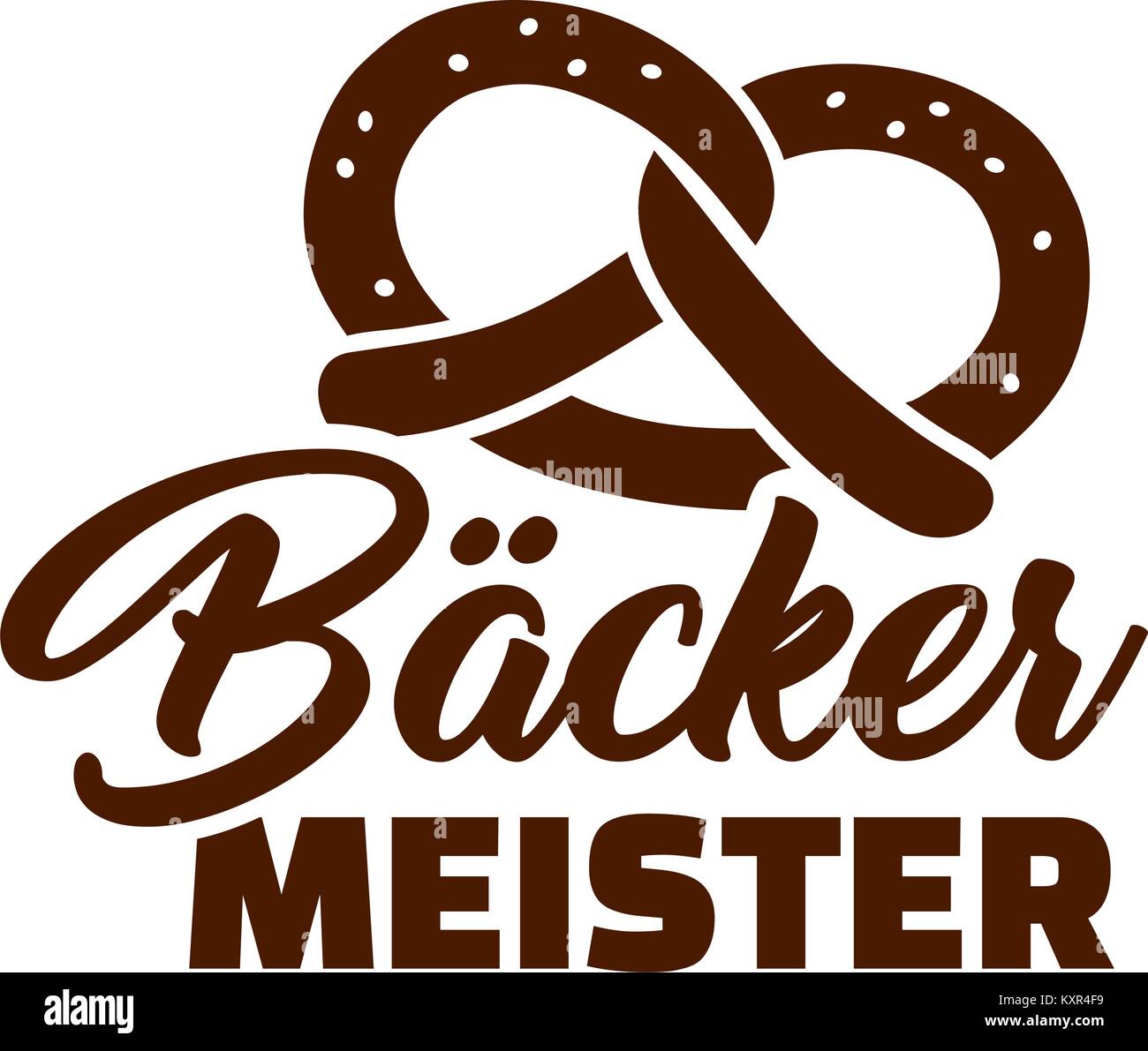 Deutsche Bäcker master mit Brezel Stock Vektor