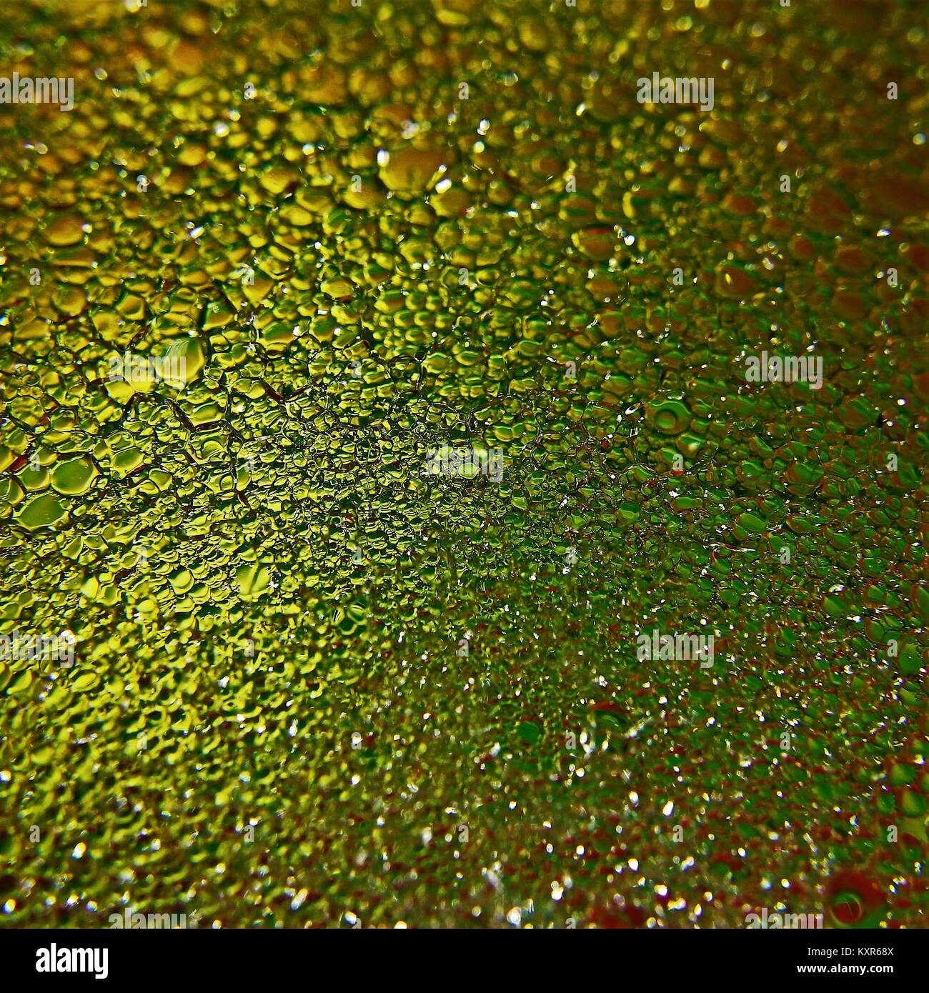 Close-up Blasen im Wasser Muster Hintergrund. Stockfoto