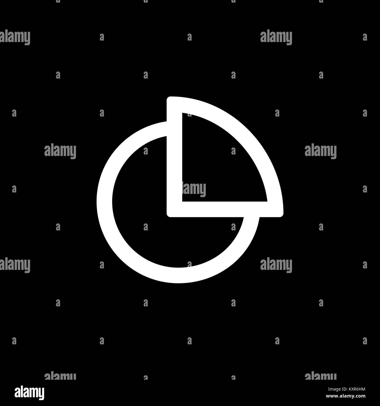 Kreis diagramm Symbol für einfache Flat Style ui Design. Stock Vektor