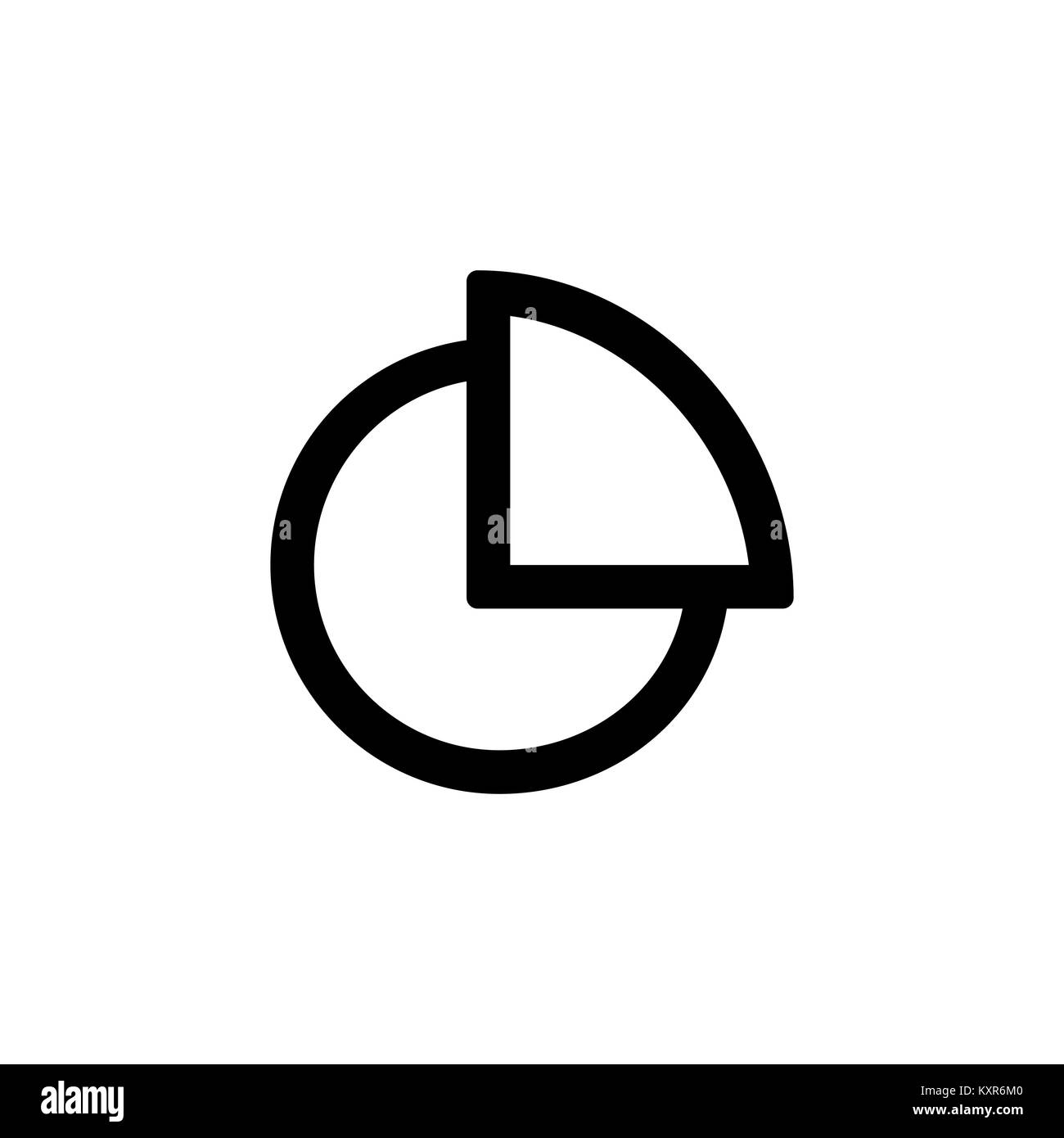 Kreis diagramm Symbol für einfache Flat Style ui Design. Stock Vektor