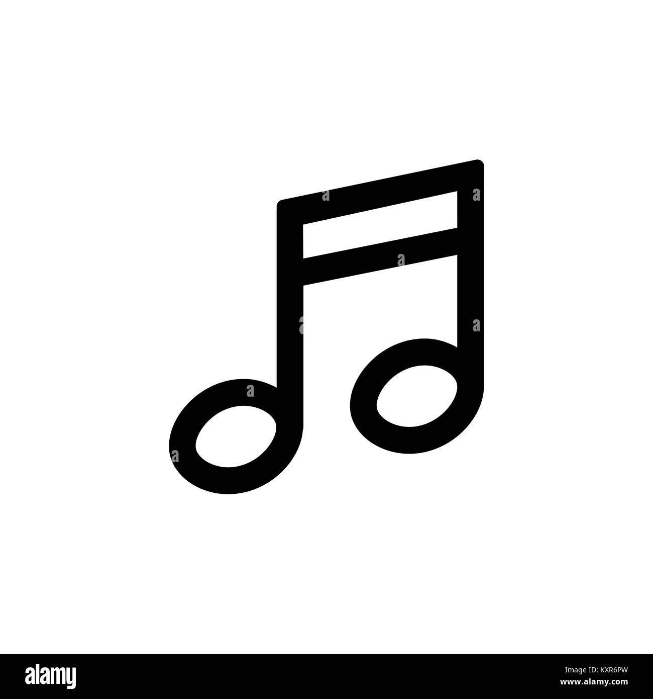 Symbol Musiknote für einfache Flat Style ui Design. Stock Vektor