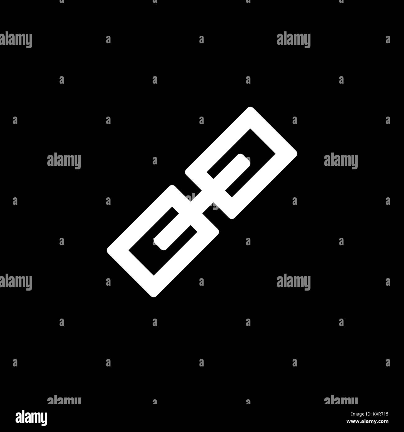 Kette Symbol für einfache Flat Style ui Design. Stock Vektor