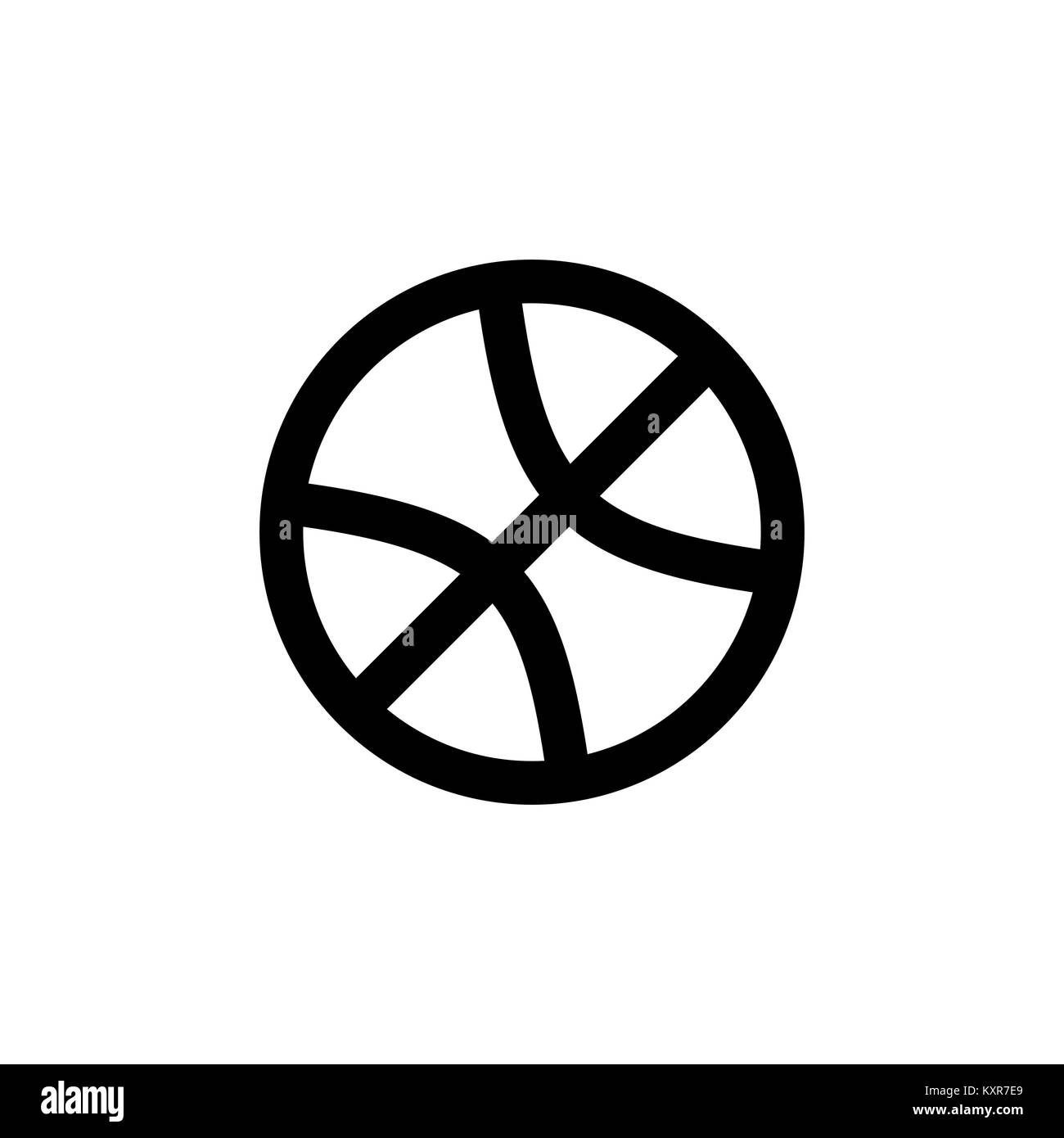 Basketball Symbol für einfache Flat Style ui Design. Stock Vektor
