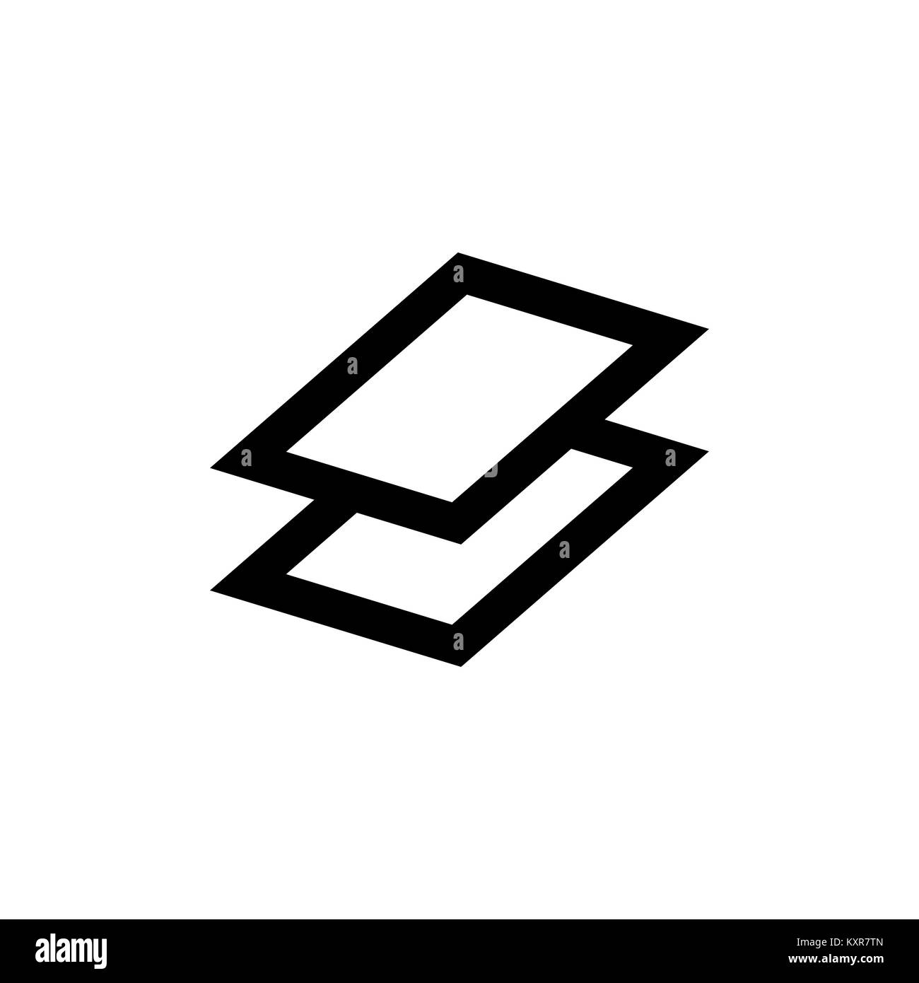Schichten Symbol für einfache Flat Style ui Design. Stock Vektor