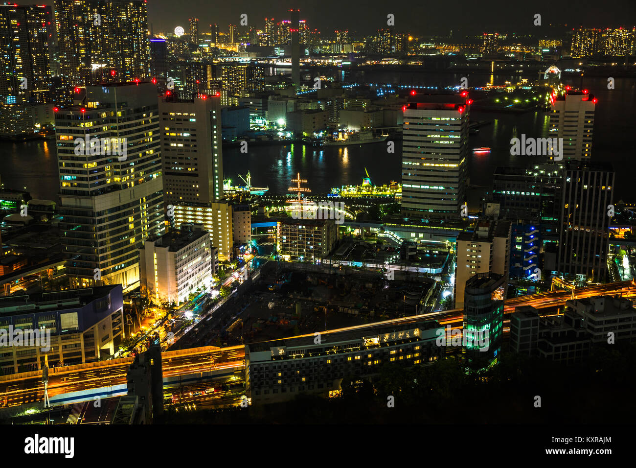 Tokio Stadtbild und die Bay Area Stockfoto