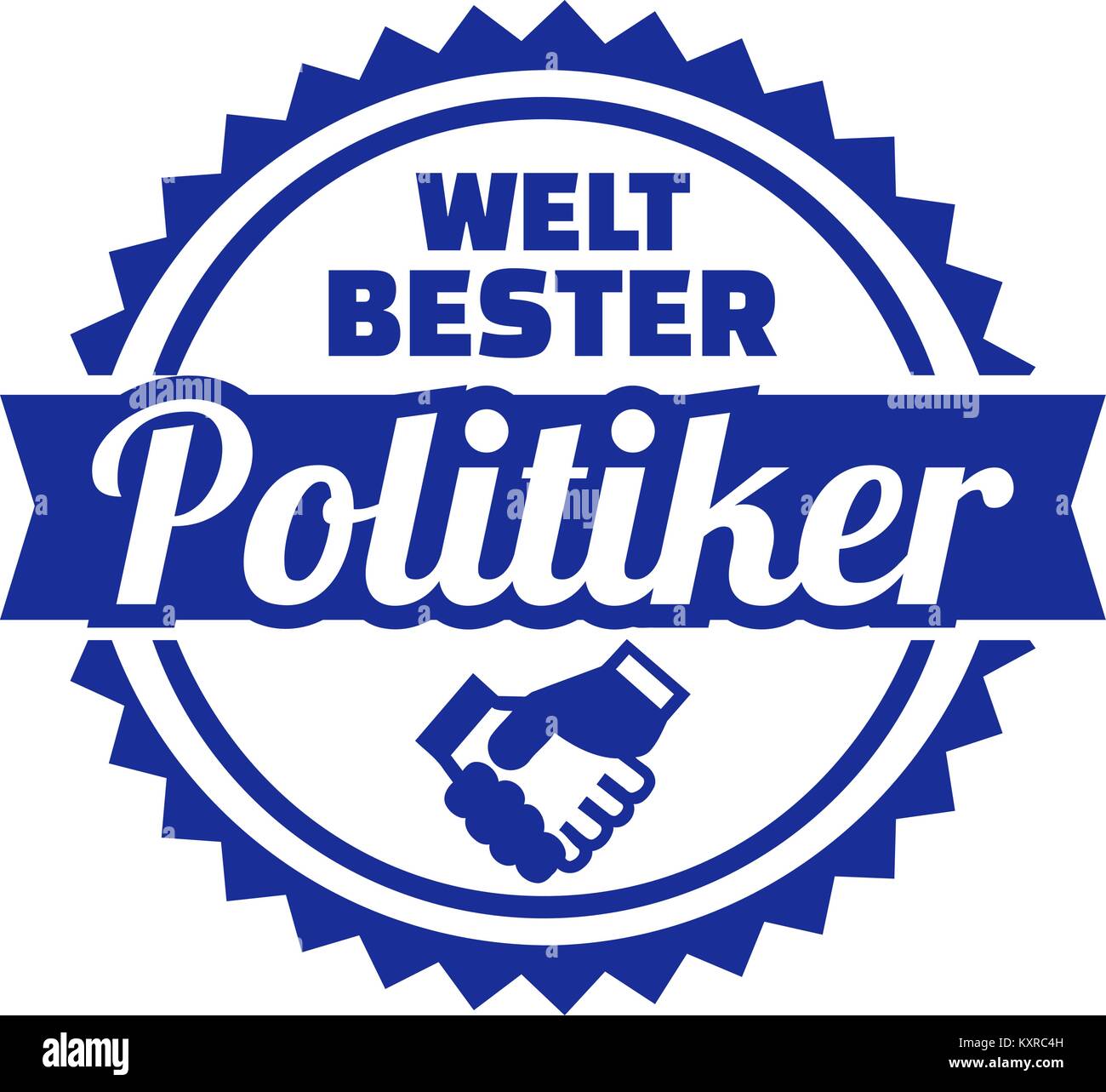 Deutsche Emblem für die Weltbesten Politiker Stock Vektor