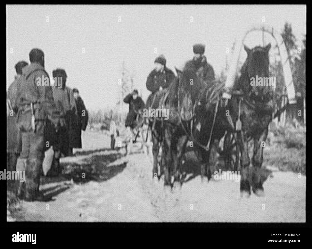 Oberst Tashkin, Schlitten, 36jaehrigen Strafgefangenen am Straßenrand - Chabarowsk LCCN 2004708077 Stockfoto