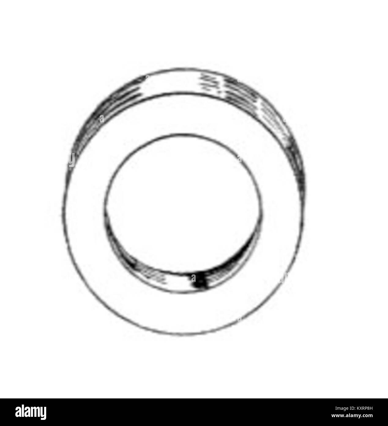 Der Begriff bezieht sich auf eine mechanische Manschettenkomponente, die in Maschinen verwendet wird und typischerweise als Befestigungs- oder Positionierelement entlang einer Welle dient. Stockfoto
