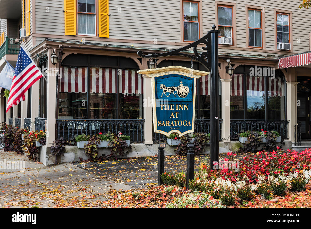 The Inn at Saratoga Saratoga Springs, New York, USA. Stockfoto