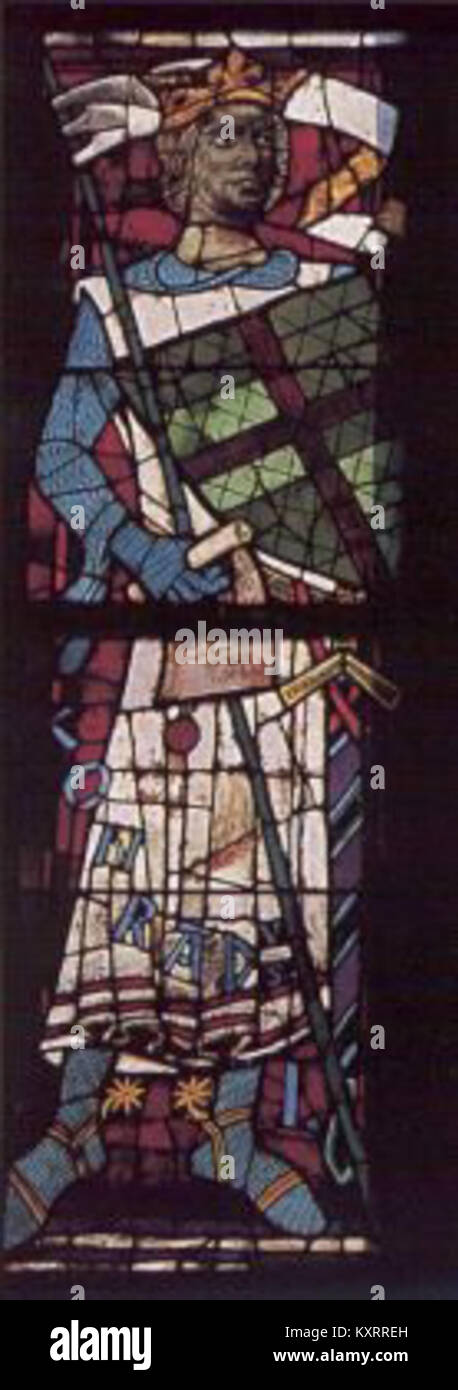 Eine historische Referenz an Konrad I., einen mittelalterlichen europäischen Herrscher, der für seine Rolle bei der Bildung der frühen deutschen Monarchie im 10. Jahrhundert anerkannt wurde. Stockfoto