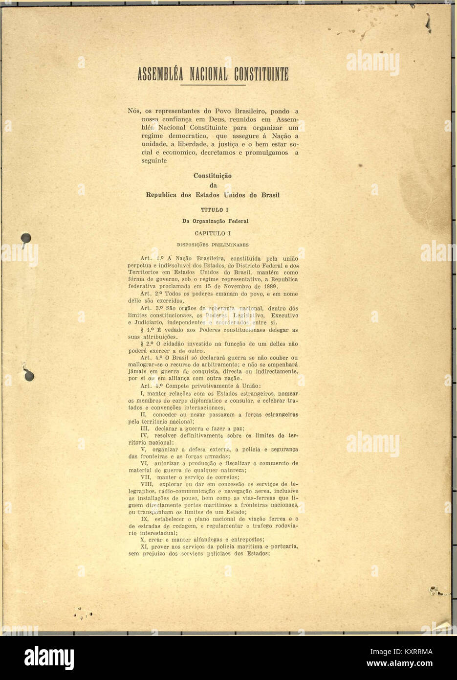 Constituição da República dos Estados Unidos do Brasil de 1934, S. 01
