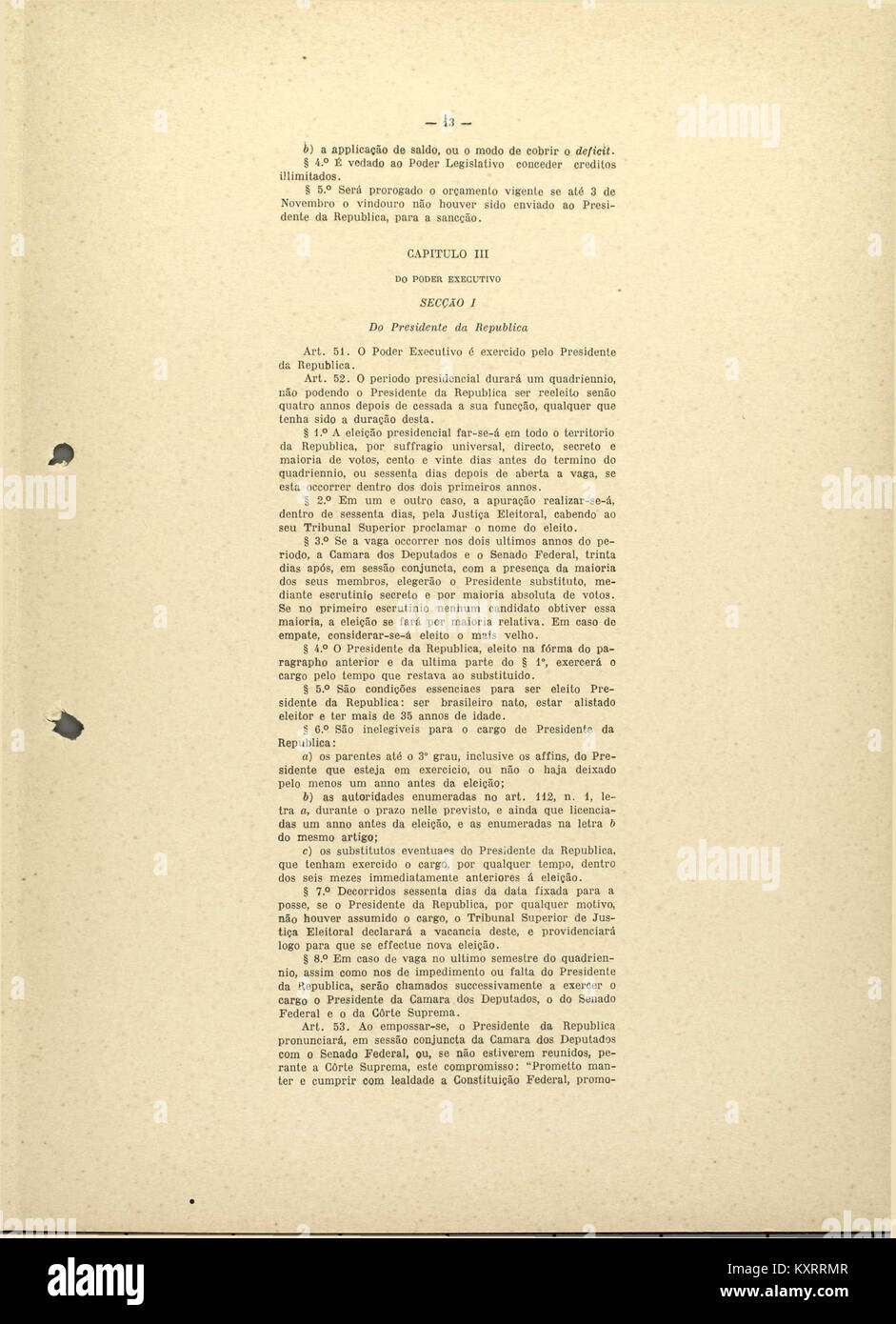 Constituição da República dos Estados Unidos do Brasil de 1934, S. 13