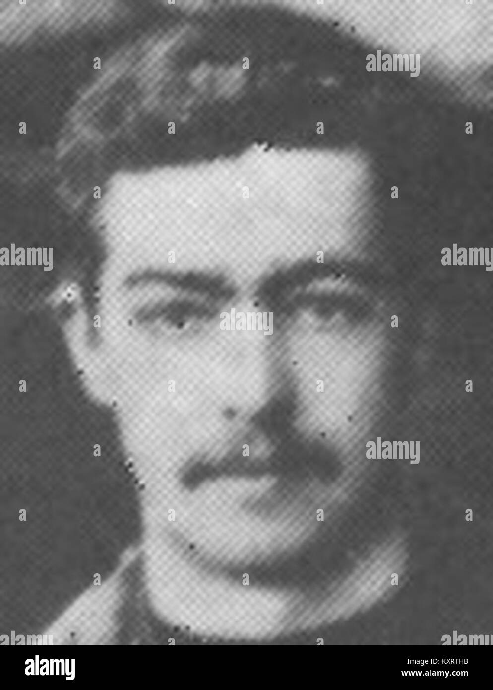 Ein Porträt von Corrie Gardner, einem australischen Athleten, der vor 1905 aktiv war und für seine Teilnahme an frühen Olympischen und nationalen Sportveranstaltungen bekannt war. Stockfoto