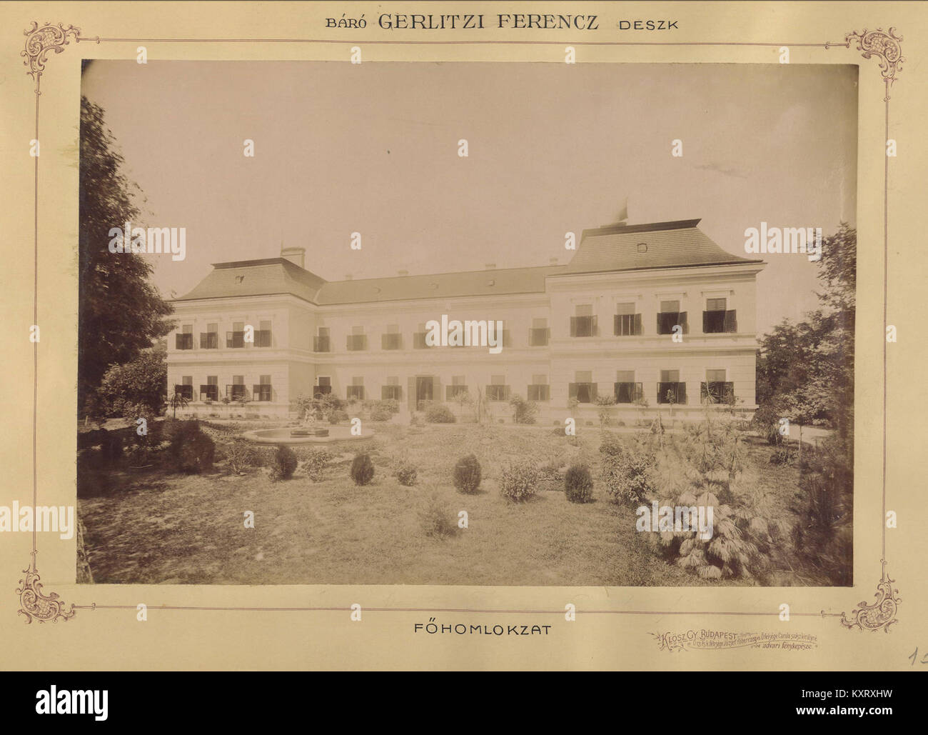 Zala Megye, Deszk. Gerliczy - kastély. Eine felvétel között készült 1895-1899. - Fortepan 83300 Stockfoto