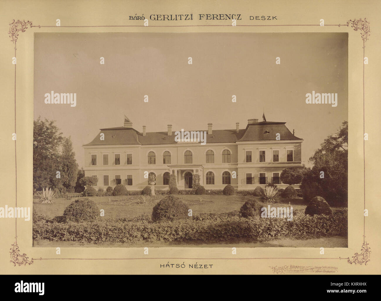 Zala Megye, Deszk. Gerliczy - kastély. Eine felvétel között készült 1895-1899. - Fortepan 83301 Stockfoto