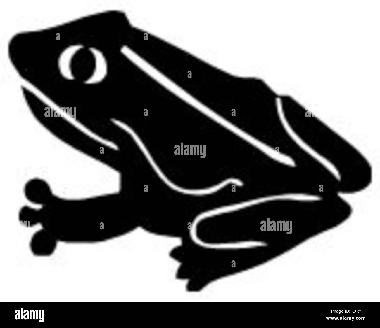 Das tschechische Symbol 227 „Obojživelníci“ ist ein Warnschild, das darauf hinweist, dass das Gebiet anfällig für Amphibien ist und Fahrer auf mögliche Tiere auf der Straße aufmerksam macht. Stockfoto