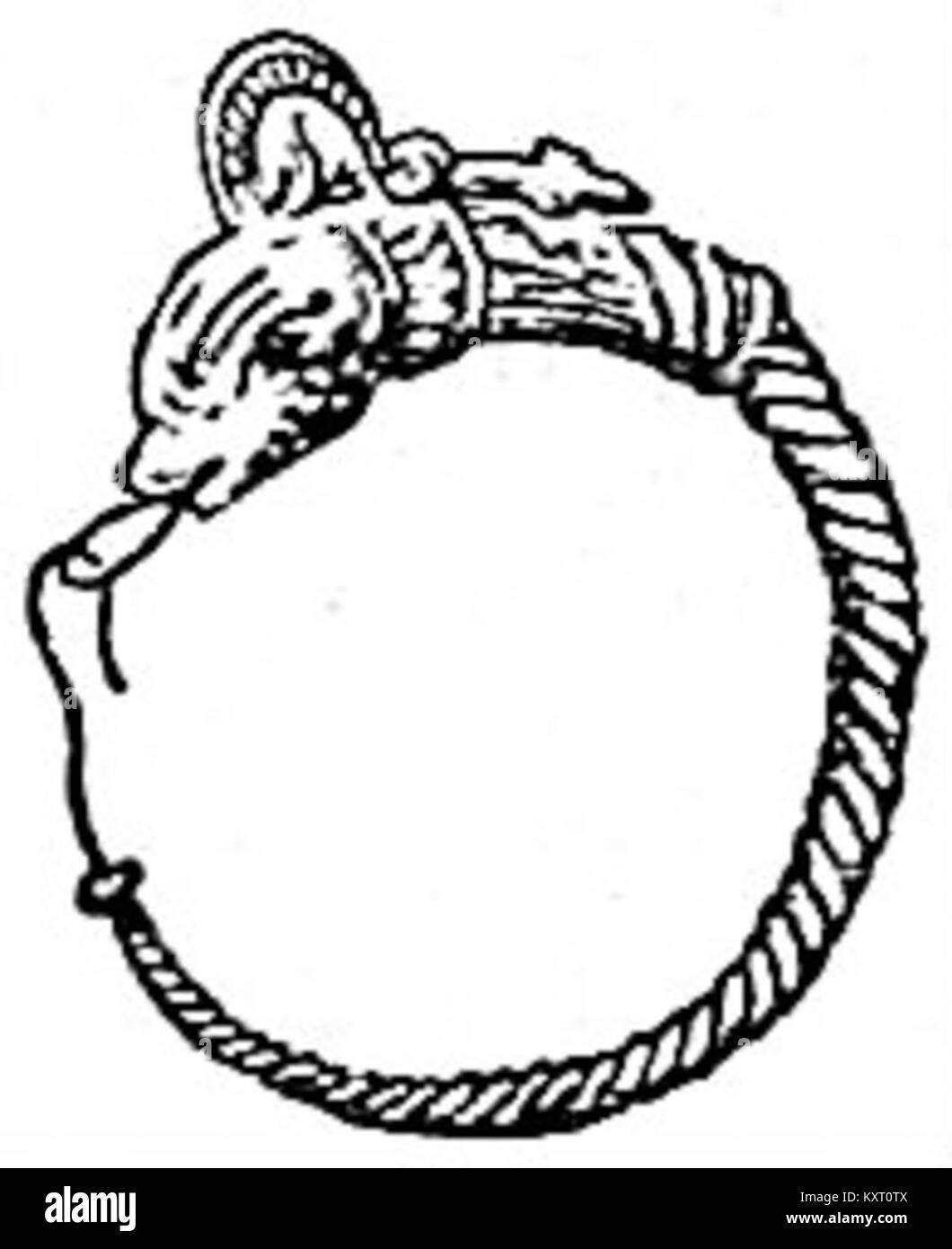 Ein Stück griechischer Schmuck aus der Encyclopedia Britannica Kollektion von 1911, mit komplizierter Handwerkskunst und dekorativen Motiven, die für das antike griechische Design charakteristisch sind. Stockfoto