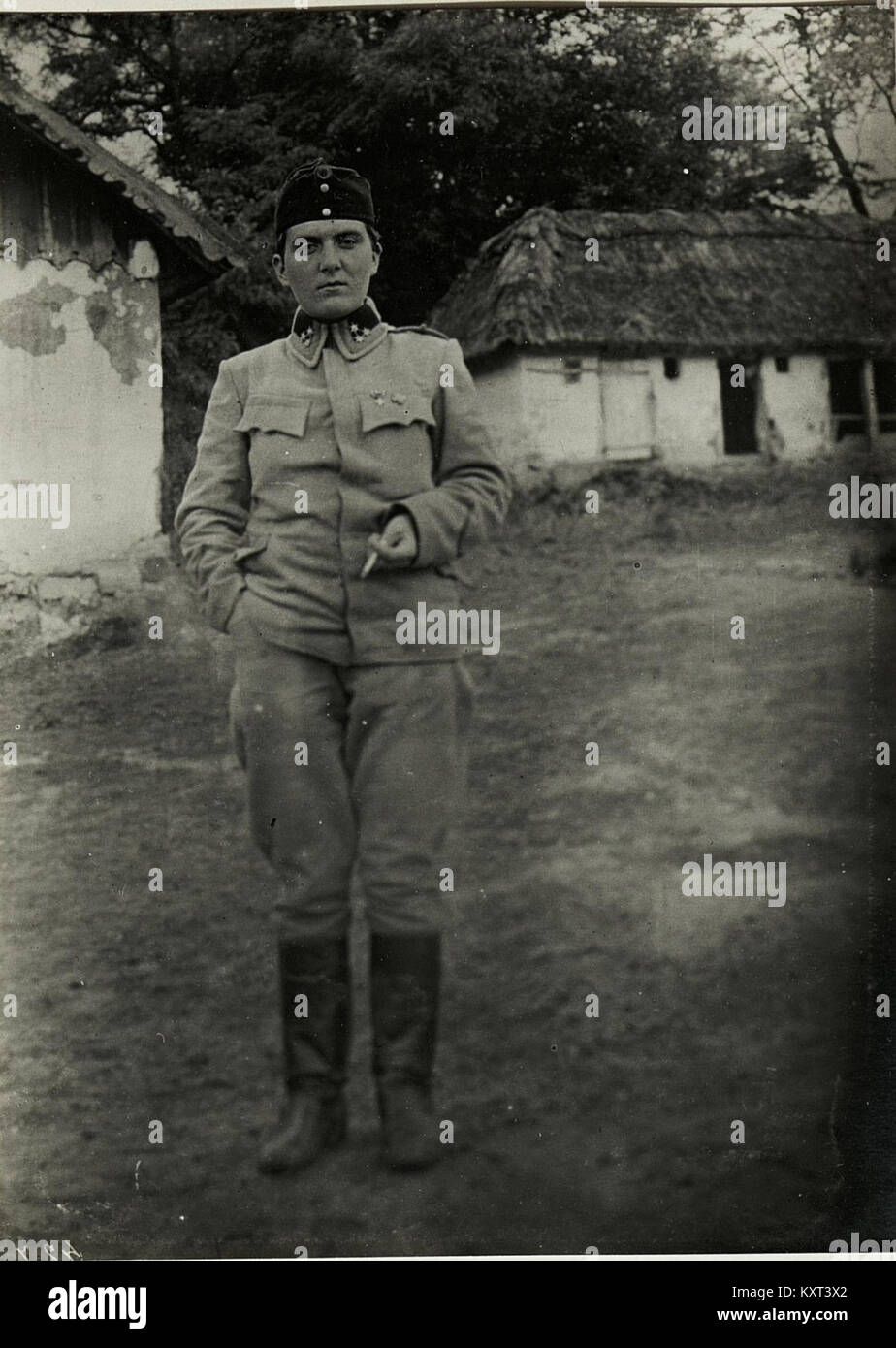 Ein Foto aus der Zeit des Ersten Weltkriegs, das Jarema Kuz, ein Mitglied der ukrainischen Legion unter dem Korps-Kommandanten FML Hofmann, zeigt. Stockfoto