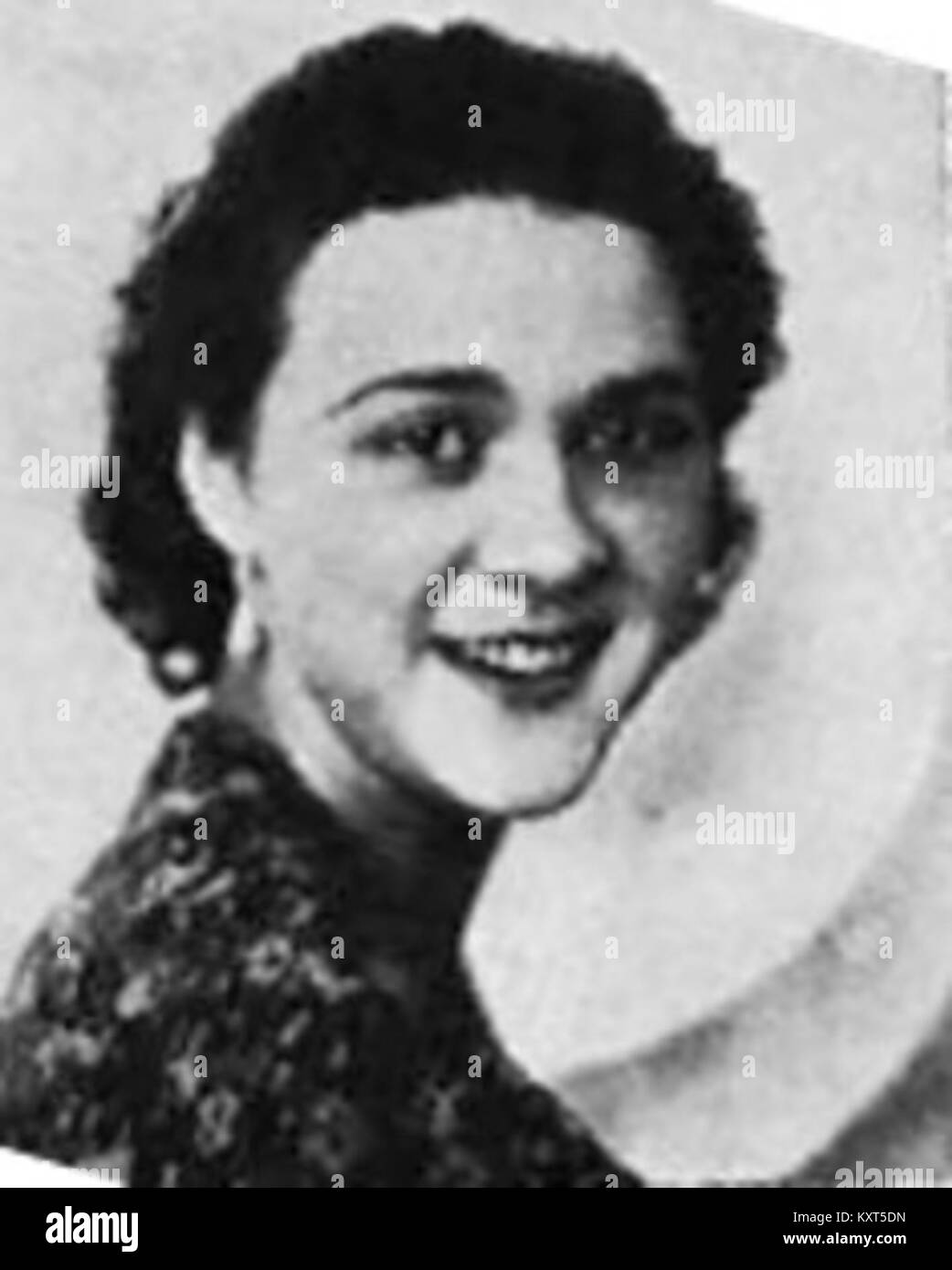 Porträt von Elza Barbic, einer Kulturfigur, die für ihre Beiträge zur darstellenden oder bildenden Kunst bekannt ist und das kreative Erbe des frühen 20. Jahrhunderts repräsentiert. Stockfoto