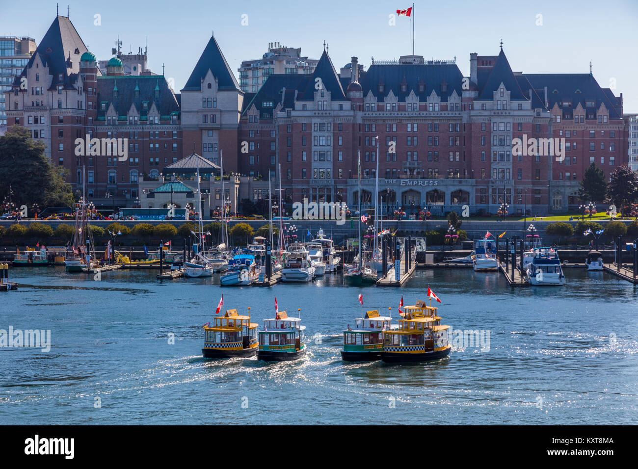 Wassertaxis Drucker-emulation Wasser Ballett im Inneren Hafen in Victoria auf Vancouver Island in British Columbia, Kanada Stockfoto