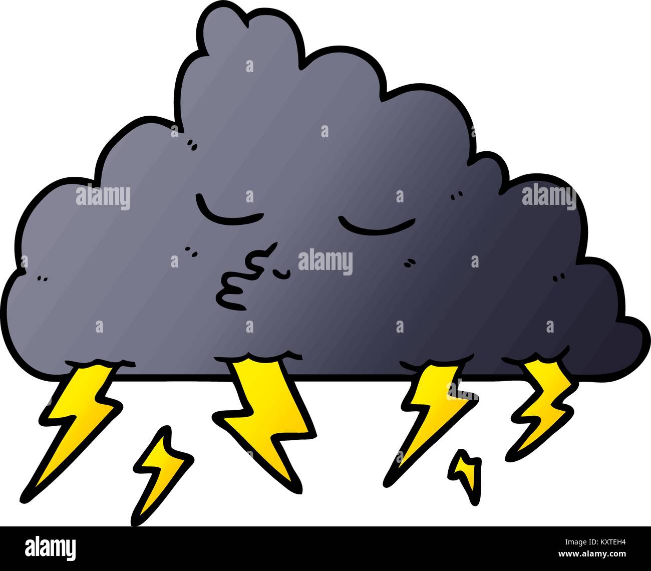 Cartoon Gewitterwolke Stock Vektorgrafik Alamy