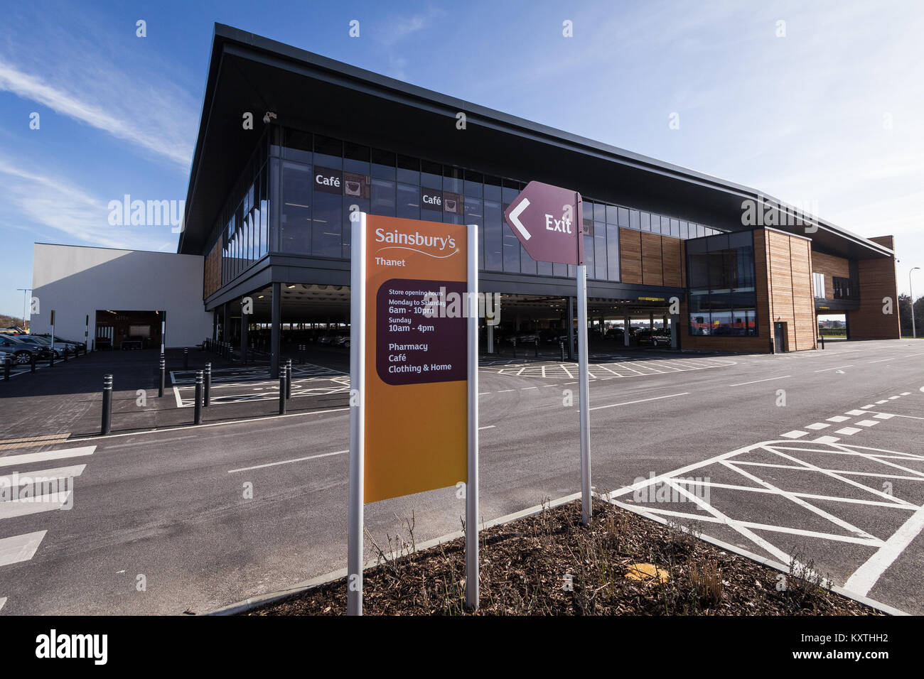 Neue Sainsbury's Superstore, Thanet, Kent GROSSBRITANNIEN Stockfoto