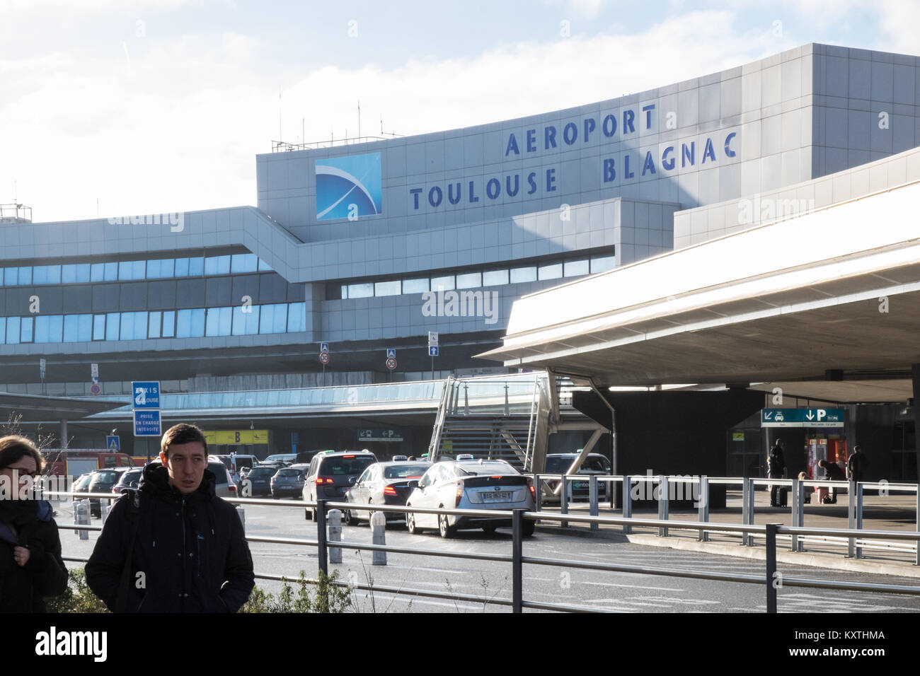 Außen, Draußen, Terminal, Toulouse Flughafen Blagnac, Frankreich, Französisch, Europa, Europäischen, Stockfoto