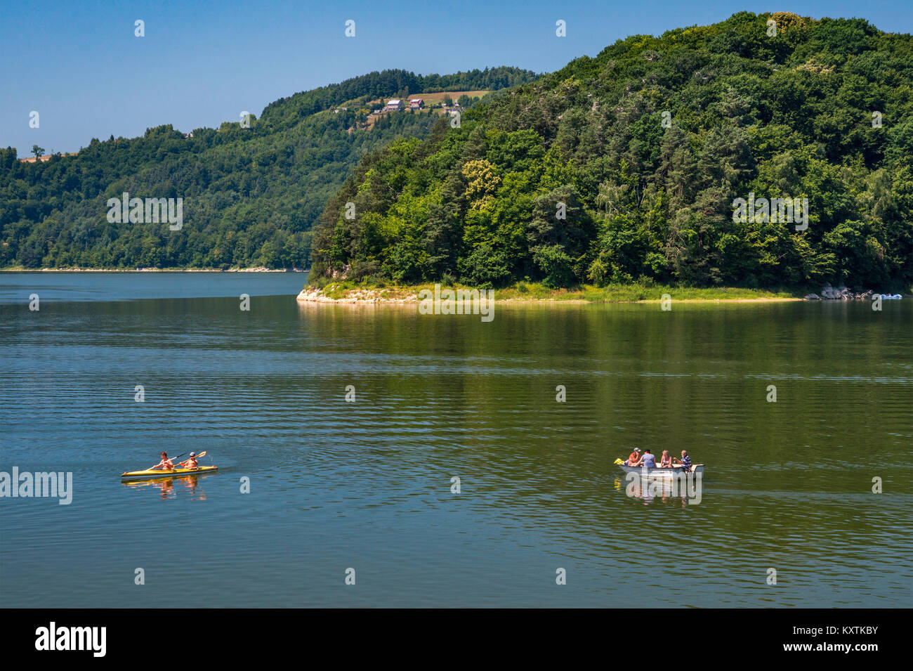 Jezioro Roznowskie (Roznow See), Stausee in Kleinpolen, Polen Stockfoto
